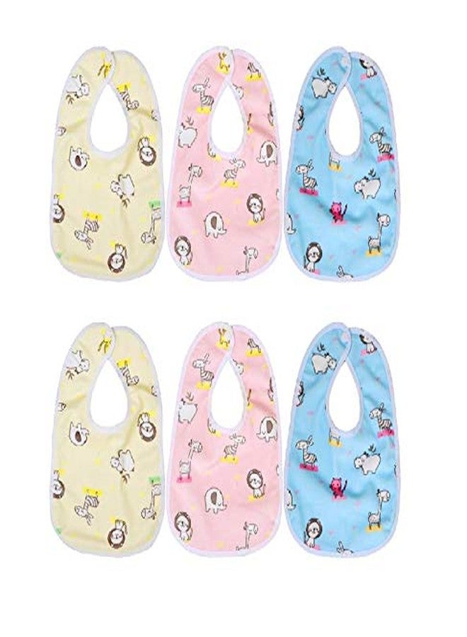 Ineffable Soft Cotton Bibs for Babies Toddler & Infant (Multi-Colours, Set of 6) - Image 1
