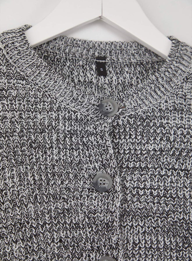 trendyol Gray Crop Gradient Knitwear Cardigan - Image 5