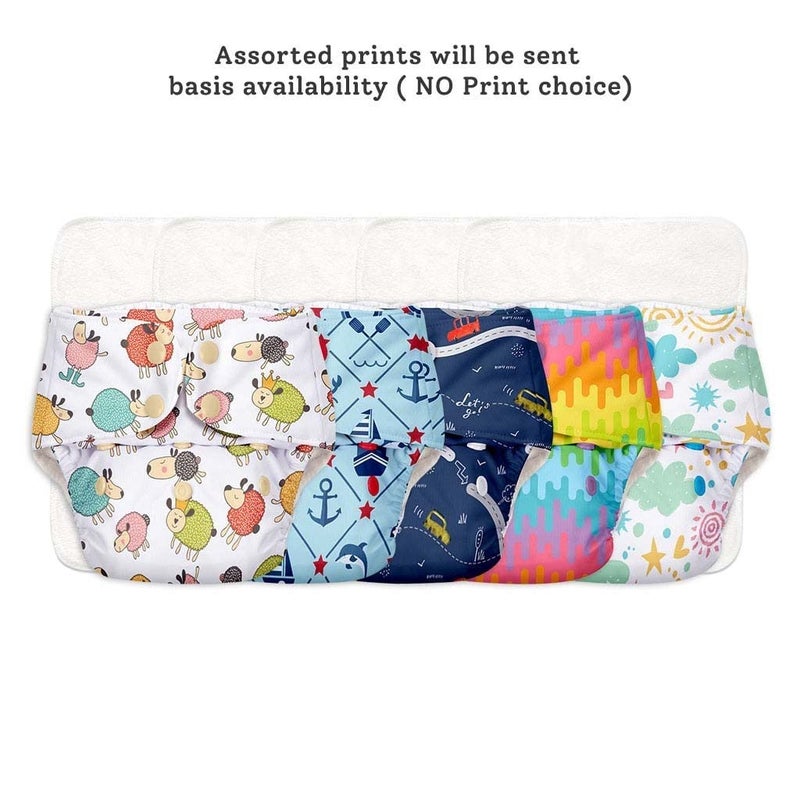 Superbottoms حفاضات قماش متقدمة مضادة للتسرب من سوبر بوتومز للأطفال، ماصة عالية 100% قطن، عبوة كومبو تحتوي على حفاضة قابلة لإعادة الاستخدام ووسادة إدخال، قابلة للغسل، من 3 أشهر إلى 3 سنوات، تقلل من الطفح الجلدي - Image 2