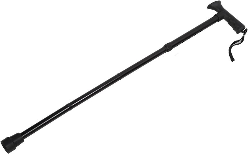 كلاراكو عصا مشي قابلة للطي وقابلة للتعديل، عصا قابلة للطي للرجال والنساء، مقبض على شكل حرف T مانع للانزلاق مع حزام معصم - Image 2