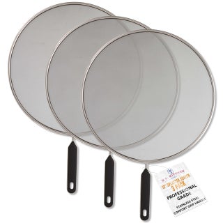 US Kitchen Supply 3Piece Stainless Steel Splatter Guard Set 13 Fine Mesh Cover Grease  Oil Splatter Screen for Frying Pan Cooking Pots with Comfort Grip Handles - pzsku/Z81F92A9709969C8C8943Z/45/1750416594/8bc5bacb-68e9-468b-8f43-2f327f8c423a