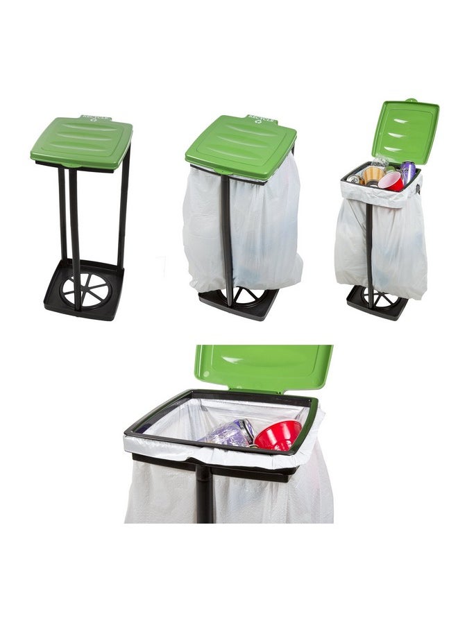 Wakeman Portable Trash Bag Holder - Collapsible Trashcan for Garbage - Indoor/Outdoor Use - Ideal for Camping, Recycling, and More by Wakeman Outdoors (Green)  - Image 3