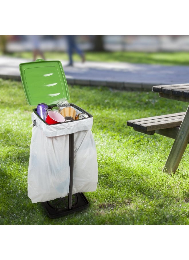 Wakeman Portable Trash Bag Holder - Collapsible Trashcan for Garbage - Indoor/Outdoor Use - Ideal for Camping, Recycling, and More by Wakeman Outdoors (Green)  - Image 2