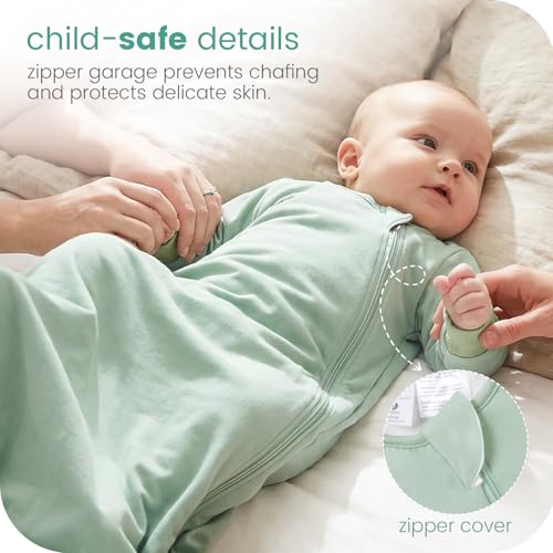 TOTCHILL Baby Sleep Sack Long Sleeve 1.0 TOG 6–18 Months, Wearable Blanket Infant Sleeping Bag, Soft & Breathable, 2-Way Zipper Pink Floral - Image 4