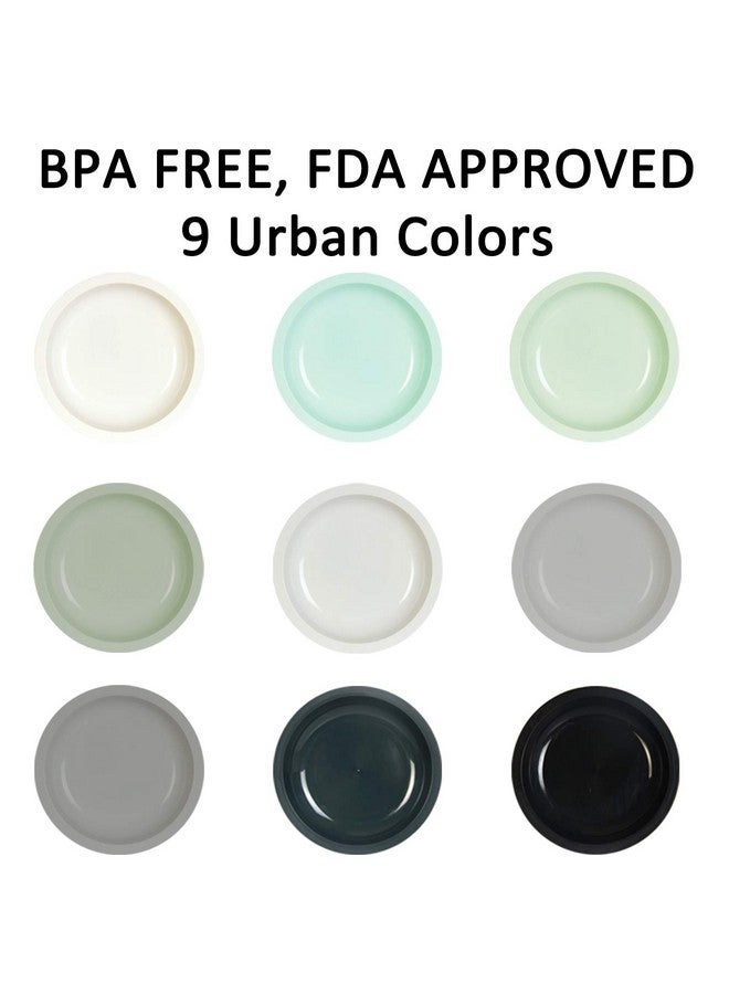 Youngever 54 Pcs Plastic Toddler Dining And Utensil Set Bpa Free Dishwasher Safe Toddler Dinnerware And Toddler Silverware Set Of 9 In 9 Urban Colors - Image 3