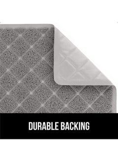 Gorilla Grip GORILLA GRIP Cat Litter Box Mat, Water Resistant Kitty Litter Trapping Mat, Textured Backing, Easy to Clean, Less Waste and Clean Floors, Kitten Supplies for Indoor Cats, Soft on Paws, 24x17 Gray  - Image 4