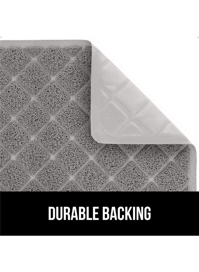 Gorilla Grip GORILLA GRIP Cat Litter Box Mat, Water Resistant Kitty Litter Trapping Mat, Textured Backing, Easy to Clean, Less Waste and Clean Floors, Kitten Supplies for Indoor Cats, Soft on Paws, 24x17 Gray  - Image 4