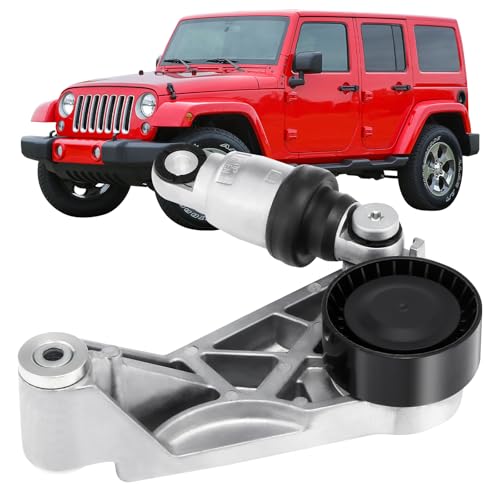 ISINSWIFT 04627038AA Belt Tensioner and Pulley Assembly Fit For Jeep JK Wrangler 2012 2013 2014 2015 2016 2017 2018 V6 3.6L, Replace# 04627038AA, 4627038AA - Image 2