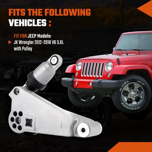 ISINSWIFT 04627038AA Belt Tensioner and Pulley Assembly Fit For Jeep JK Wrangler 2012 2013 2014 2015 2016 2017 2018 V6 3.6L, Replace# 04627038AA, 4627038AA - Image 4