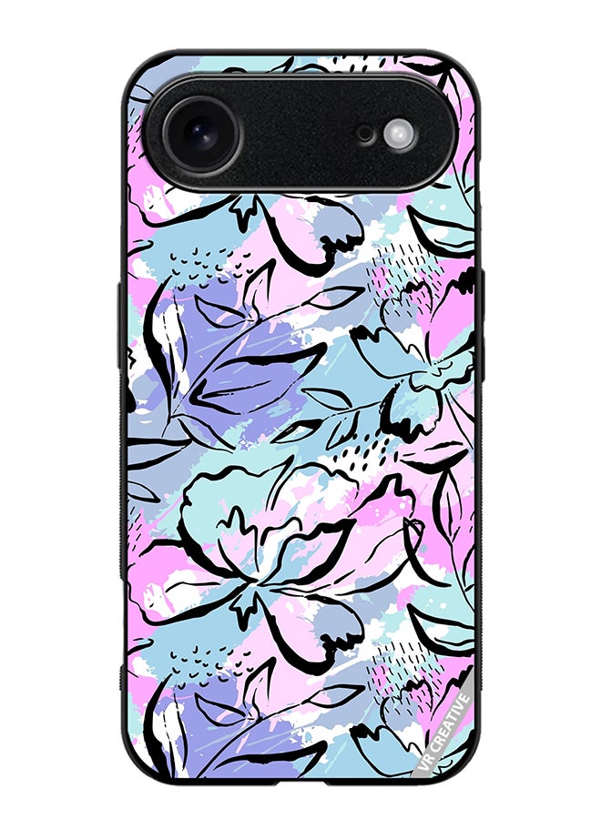 Protective Case Cover For Apple iPhone 17 Air Abstract Flowers Print Design Multicolour