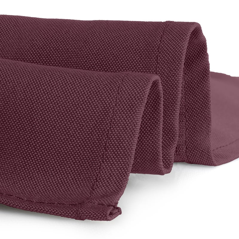 Gee Di Moda Fitted Tablecloth - 48 x 30 Inch Burgundy Fitted Table Cloth for 4 Foot Rectangle Table - Heavy Duty Washable Fabric - for 4 Ft Buffet Table Holiday Party Dinner Wedding & Trade Show - Image 3