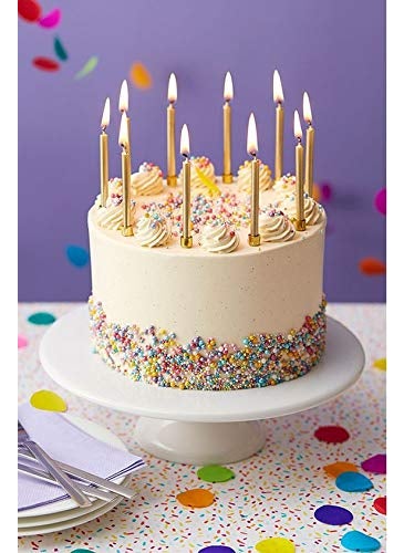 Balloonistics Balloonistics Multicolor Long Stick Candle Metallic Cake Cupcake Candles Cake Candles for Birthday, Wedding Party and Cake Decoration Pack of 6  - Image 4