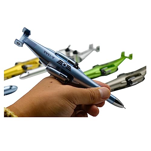 Lopenle 5 PCS Novelty Airplane Shape Pen Helicopter Gel Pen Cool Aviator Inspiring Pen Plane Pens With 12 pcs Refills for School Office Party Birth Day Stationery. - Image 3