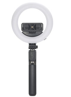 L07 Wireless Bluetooth Selfie Stick Foldable Handheld Remote Shutter Tripod with 5-inch LED Ring Light for Live Stream
