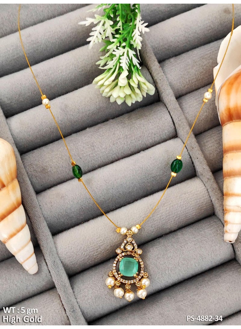 High Gold-Tone Delicate Necklace