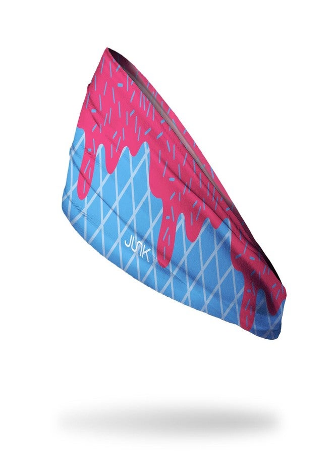 JUNK Brands Big Bang Lite Headband - Moisture-Wicking, Performance Fabric, Non-Slip, Sports Sweatband for Men & Women - One Size - Hot Blue Scoop - Image 1