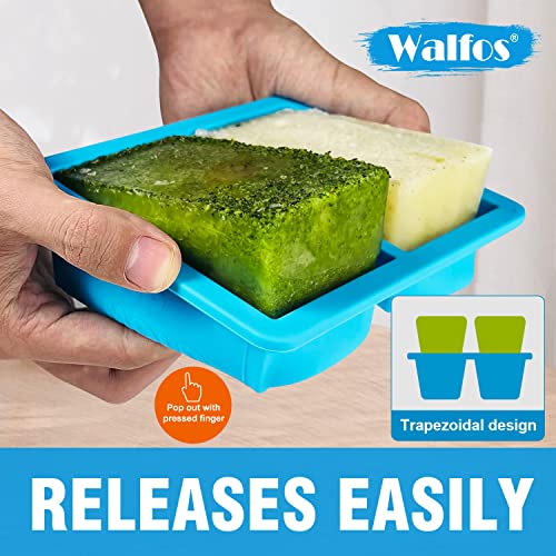 Walfos 1-Cup Silicone Freezer Molds with Lid, 4 Packs Soup Freezer Ice Cube Tray For Food, Silicone Food Freezing Container For Storing and Freezing Soup, Broth, Sauce and Ice. - Image 2