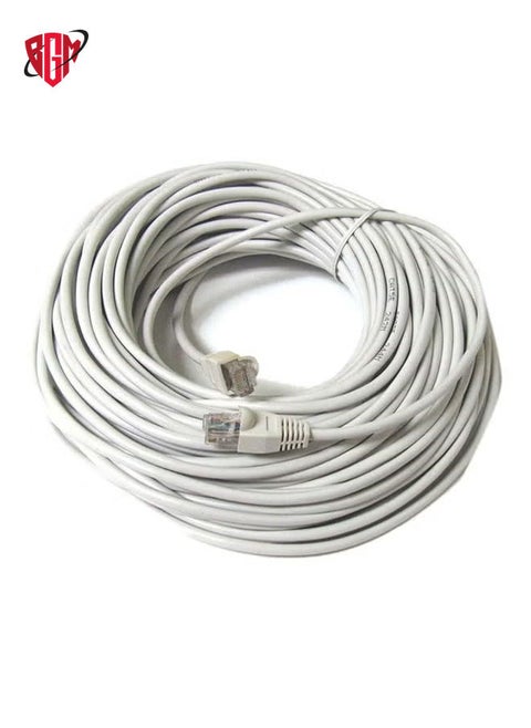 50M Ethernet Cable Cat6 Cable Network Cable High Speed Internet Shielded RJ45 Ethernet Patch Cable Compatible With Laptop, PC, PS5, PS4, TV, Modem, Router & Switch white