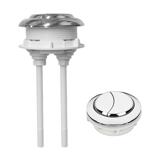 CaoXiong 58 MM/2.16in Toilet Tank Push Button Toilet Button Dual Push Flushing Toilet Button Toilet Button Flush Button Replacement with Thread Diameter,for Glacier Bay Aquasource TOTO, American Standard - Image 1