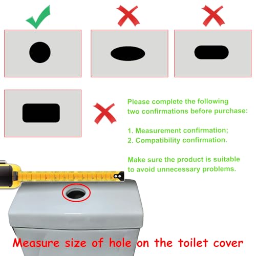 CaoXiong 58 MM/2.16in Toilet Tank Push Button Toilet Button Dual Push Flushing Toilet Button Toilet Button Flush Button Replacement with Thread Diameter,for Glacier Bay Aquasource TOTO, American Standard - Image 3