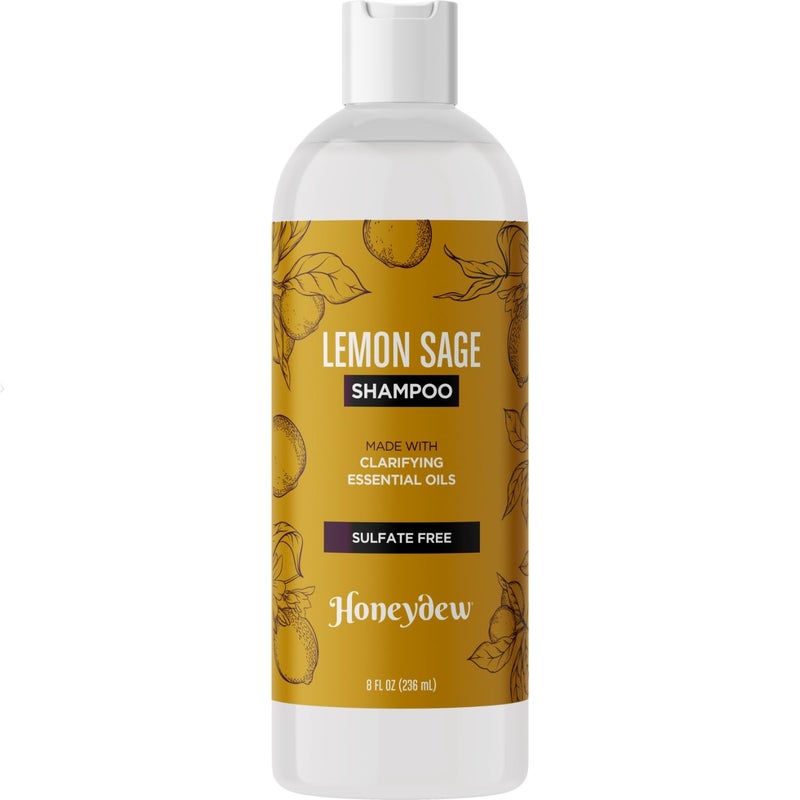 Honeydew Lemon Sage Shampoo for Oily Hair - Sulfate Free Clarifying Shampoo for Build Up with Lemon Sage Keratin and Tea Tree Oil for Hair and Scalp Care - Deep Cleansing Rosemary Shampoo for Men and Women - Image 1