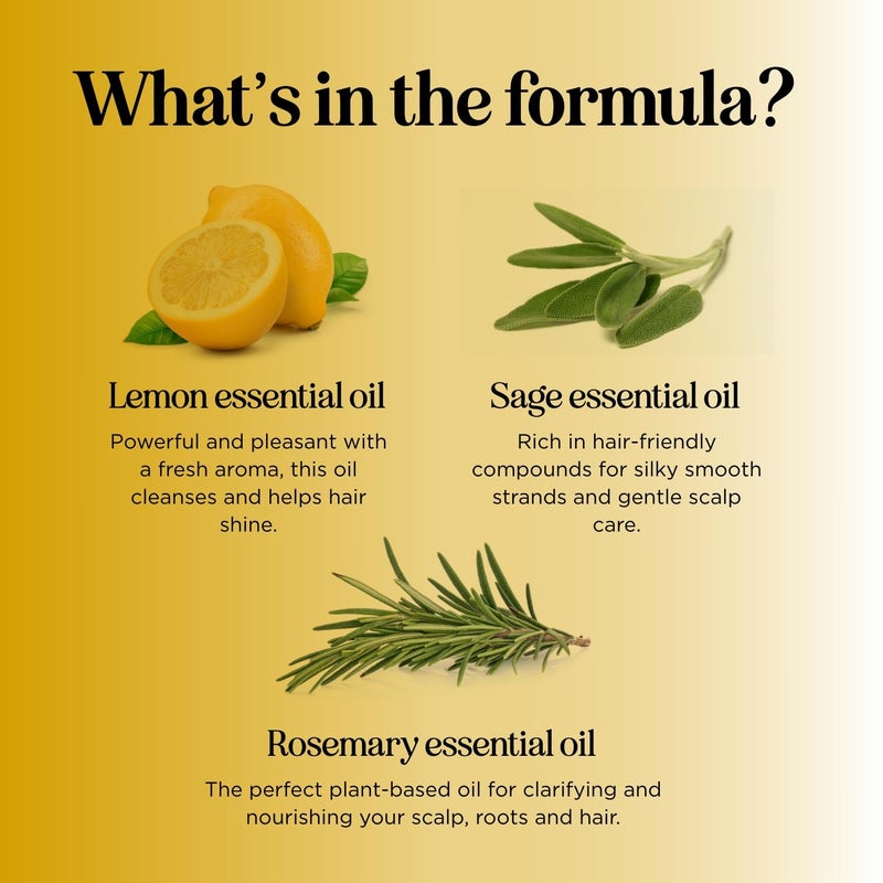 Honeydew Lemon Sage Shampoo for Oily Hair - Sulfate Free Clarifying Shampoo for Build Up with Lemon Sage Keratin and Tea Tree Oil for Hair and Scalp Care - Deep Cleansing Rosemary Shampoo for Men and Women - Image 4