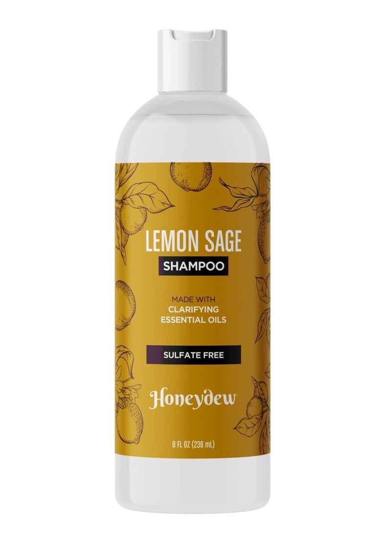 Honeydew - Lemon Sage Shampoo for Oily Hair - Sulfate Free Clarifying Shampoo for Build Up with Lemon Sage Keratin and Tea Tree Oil for Hair and Scalp Care - Deep Cleansing Rosemary Shampoo for Men and Women - Image 1