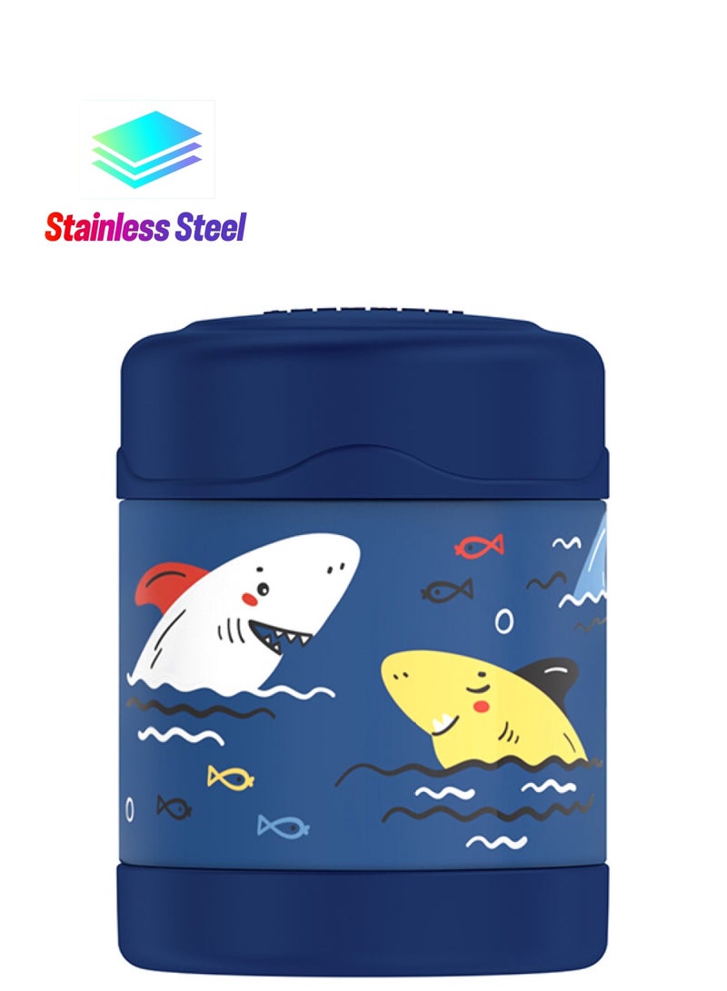Thermos Funtainer Stainless Steel Kids Sharks Jar 290Ml, F30023Sk, Insulated Food Jar, Lunch Box , Storage Container, Thermal Flask For Travel - Image 1