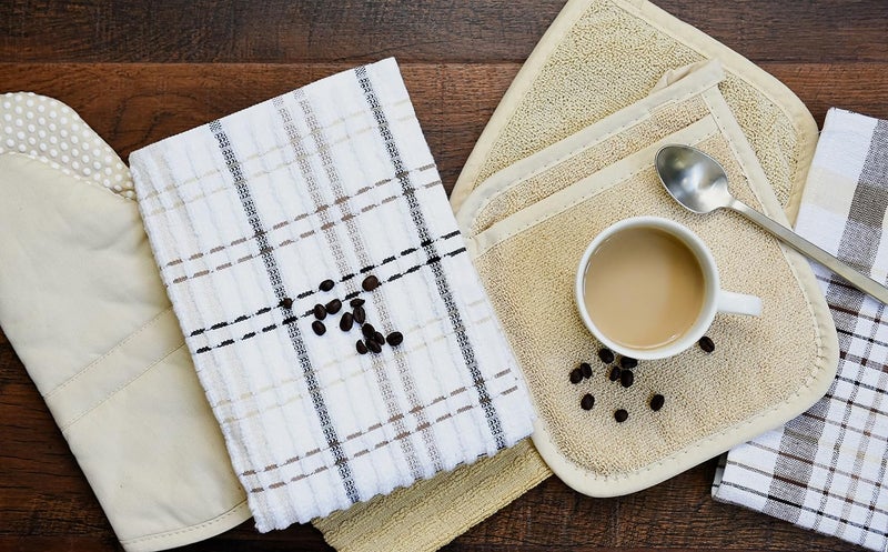 Ritz Terry Pocket Mitt & Hot Pad: Unparalleled Heat Resistant  Durable 100% Cotton - Ergonomically Designed for Optimal Grip - Easy-Care Machine Washable  Perfect for Your Kitchen - Latte  2-Pk - Image 3
