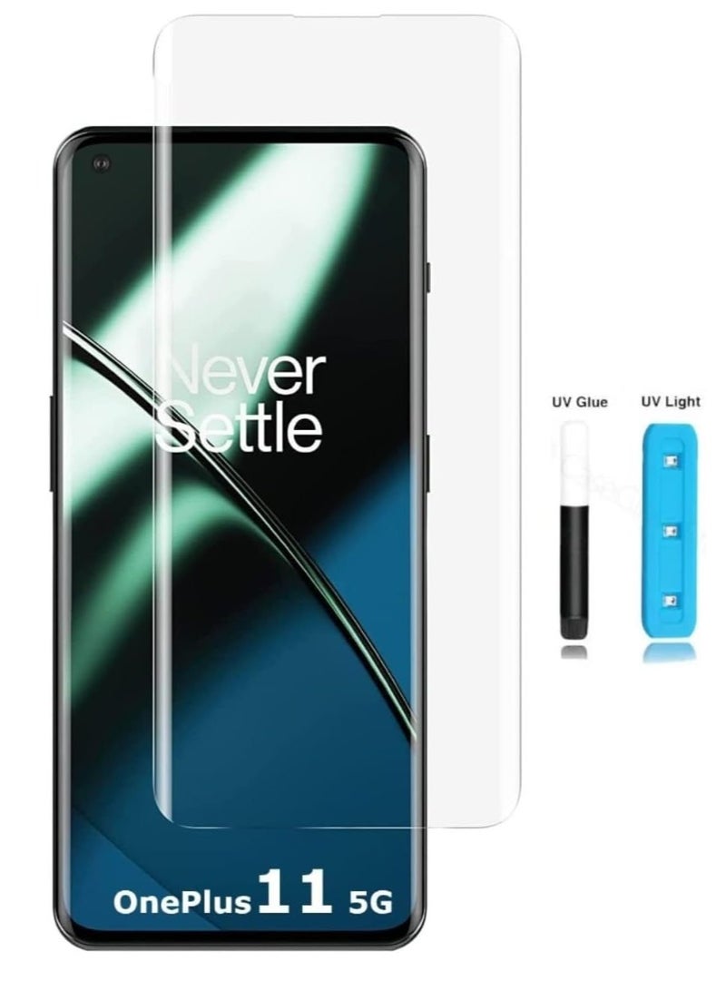 MIGOFAST Screen Protector for OnePlus 11 UV Tempered Glass, Film HD Screen Saver, 9H Hardness, Bubble-free Screen Replacement Protector Film - Image 2