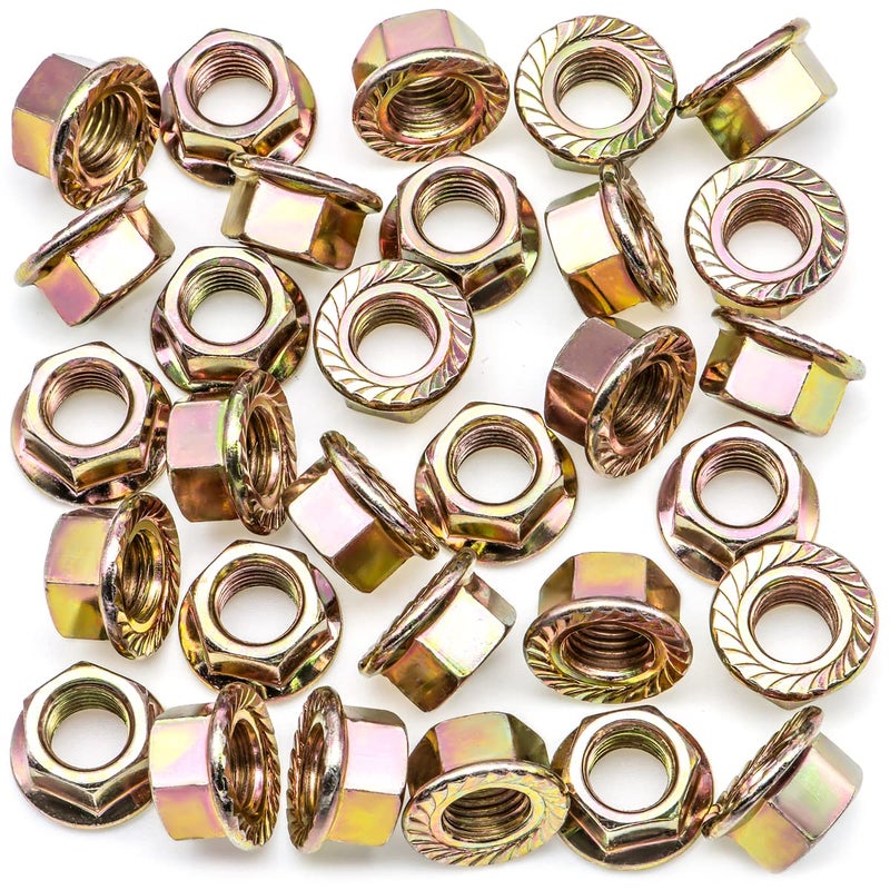Rexka Exhaust Spin Lock Nuts W/Serrations M10-1.25 Compatible with Toyota Honda 90212-SA5-003 Accord Civic (Pack of 30) - Image 2