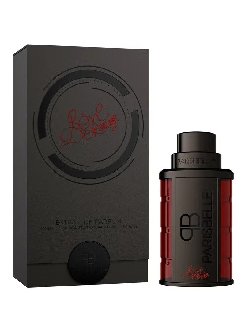 Parisbelle Rêve de Rouge Eau de Parfum Unisex 100ml | Long Lasting Floral Fruity Sweet Luxury Fragrance | Elegant Vanilla Amber Musk Perfume for Men & Women | Premium Signature Scent - Image 1