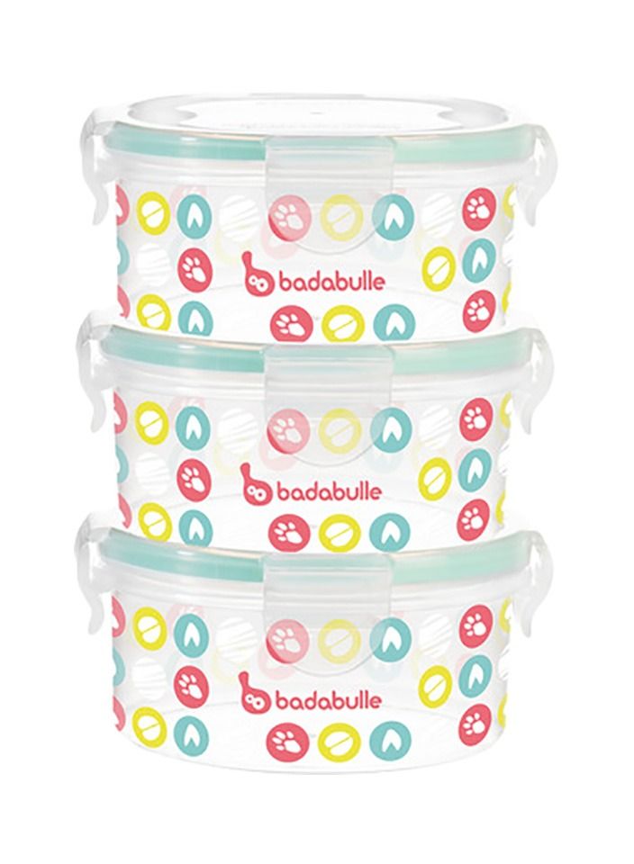 Badabulle Pack of 3 Containers Set, 300 ml - Image 1