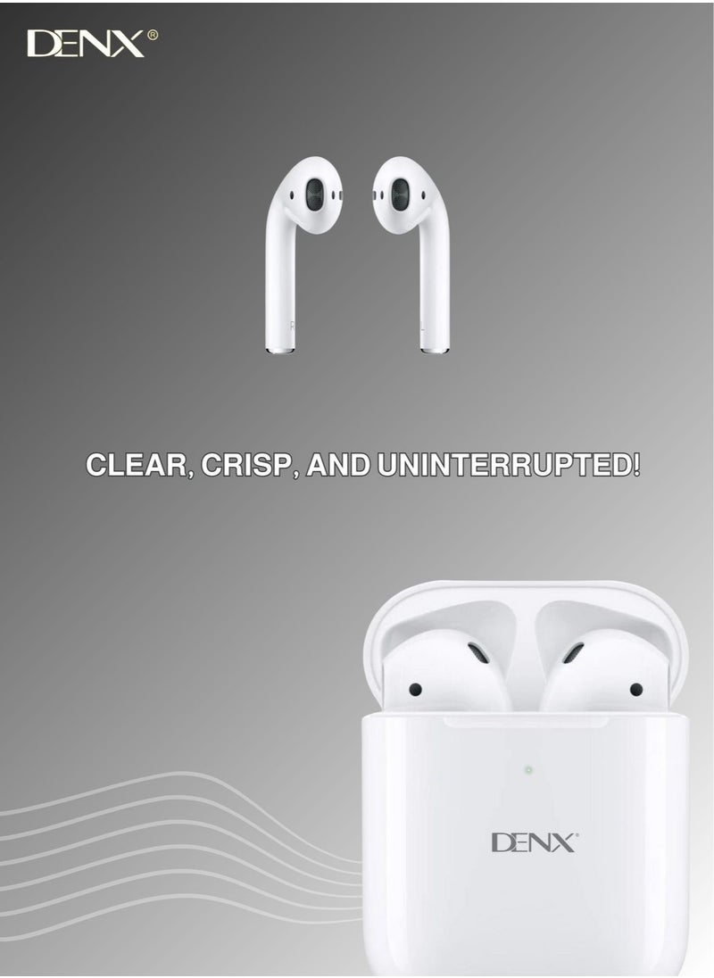 Denx - DENX Wireless Earbuds – Bluetooth 5.2 Earbuds w/ 20H Playtime, Noise Cancelling, Touch Control, Stereo Sound – 4-5H Single Charge, IPX5 Waterproof – for iPhone, Android & More - Image 1