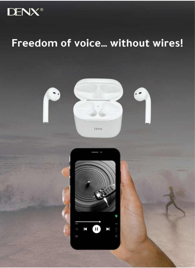 Denx - DENX Wireless Earbuds – Bluetooth 5.2 Earbuds w/ 20H Playtime, Noise Cancelling, Touch Control, Stereo Sound – 4-5H Single Charge, IPX5 Waterproof – for iPhone, Android & More - Image 1
