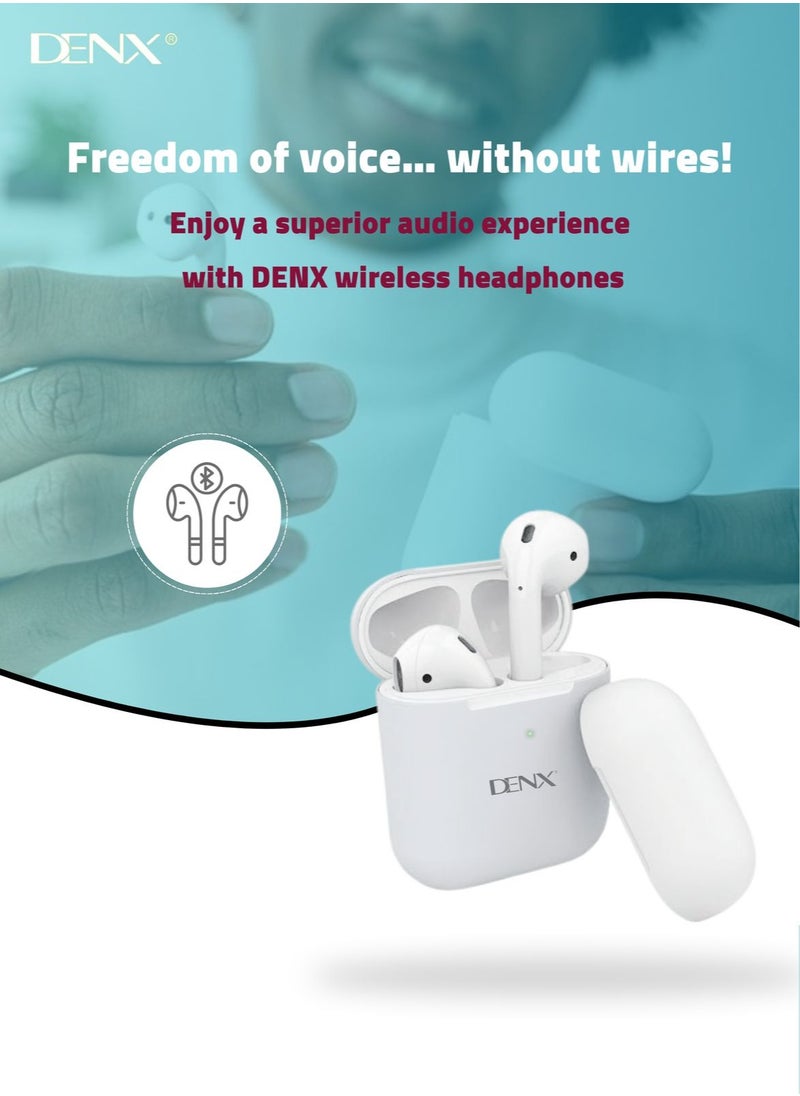Denx - DENX Wireless Earbuds – Bluetooth 5.2 Earbuds w/ 20H Playtime, Noise Cancelling, Touch Control, Stereo Sound – 4-5H Single Charge, IPX5 Waterproof – for iPhone, Android & More - Image 1