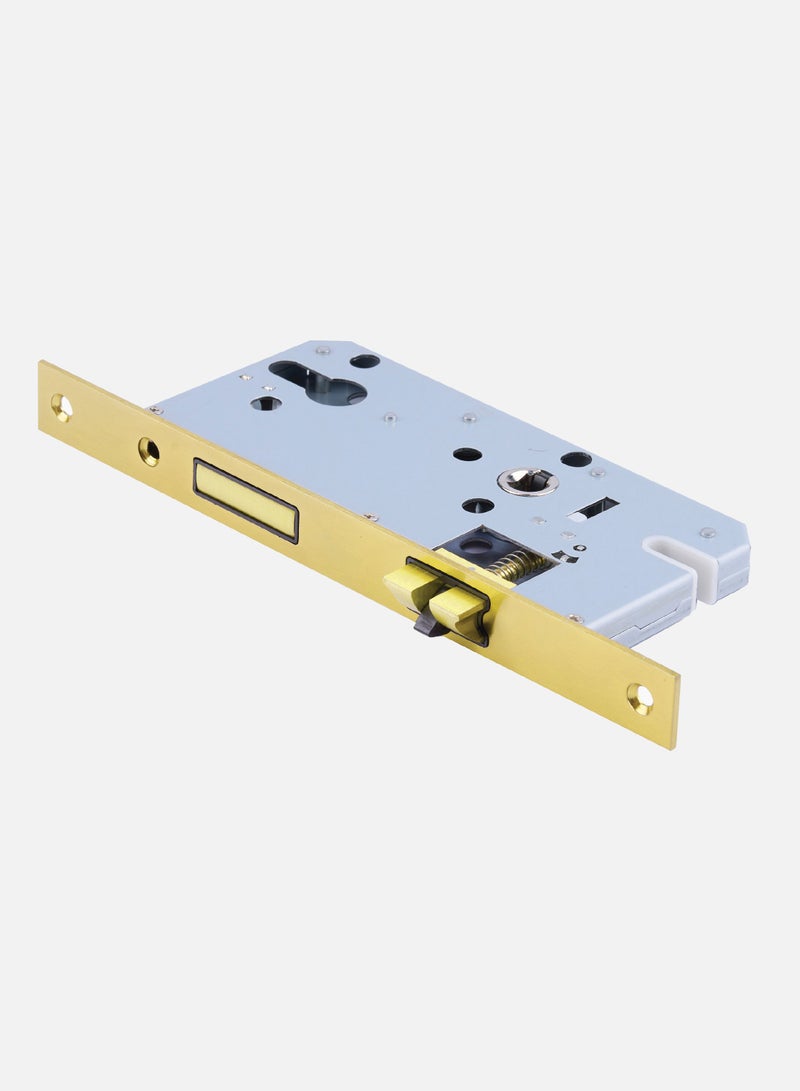 CINCINNO Premium Anti-Rust SS304 Stainless Steel Mortise 7255 Lockbody 55x72mm – Rectangular End Design, 5-Year Mechanical Warranty, Secure Door Lock for Residential & Commercial Use (Gold Plated) 