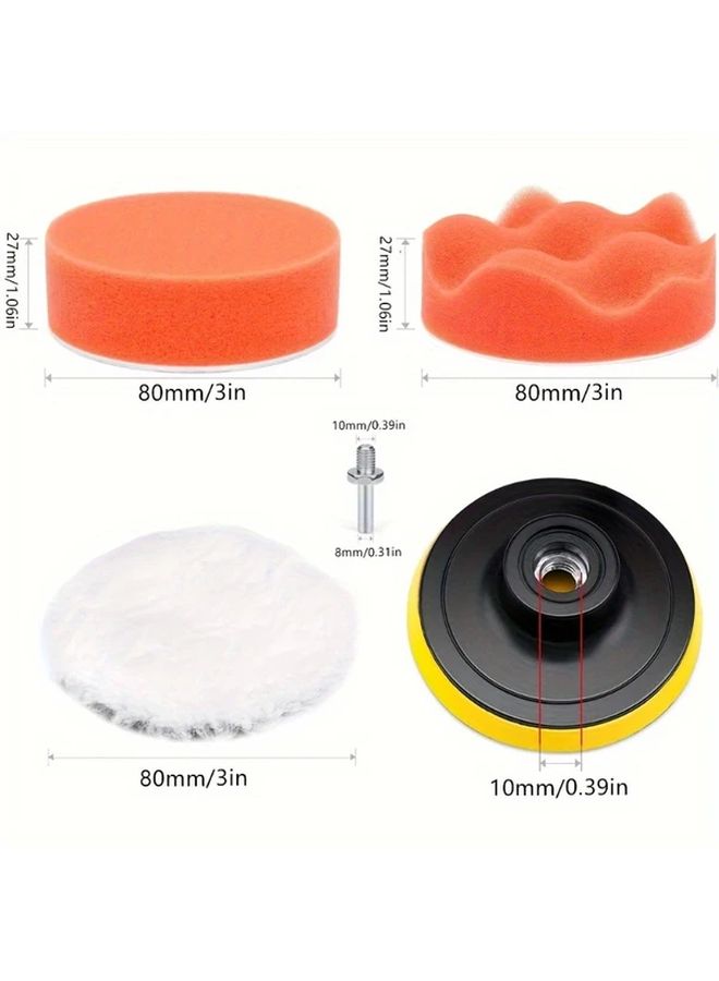 38 قطعة 3 بوصة وسادات تلميع السيارات رغوة مجموعة مثقاب تلميع لإصلاح المصباح الأمامي - Image 2