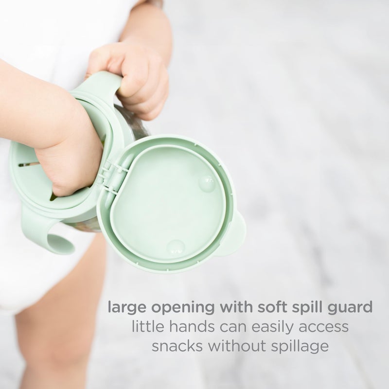 Ubbi Tweat No Spill Snack Container for Kids, BPA-Free, Toddler Travel Cup, Sage - Image 5
