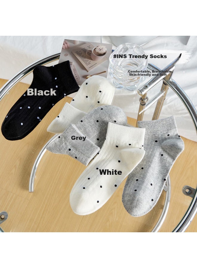 Your Sun Yiershuang [10a Antibacterial] Women's Socks, Spring And Summer Pure Cotton Breathable Sweat-absorbing Student Style Cute Versatile Ankle Socks - Image 4