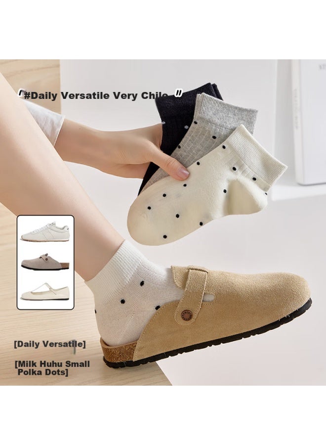 Your Sun Yiershuang [10a Antibacterial] Women's Socks, Spring And Summer Pure Cotton Breathable Sweat-absorbing Student Style Cute Versatile Ankle Socks - Image 3