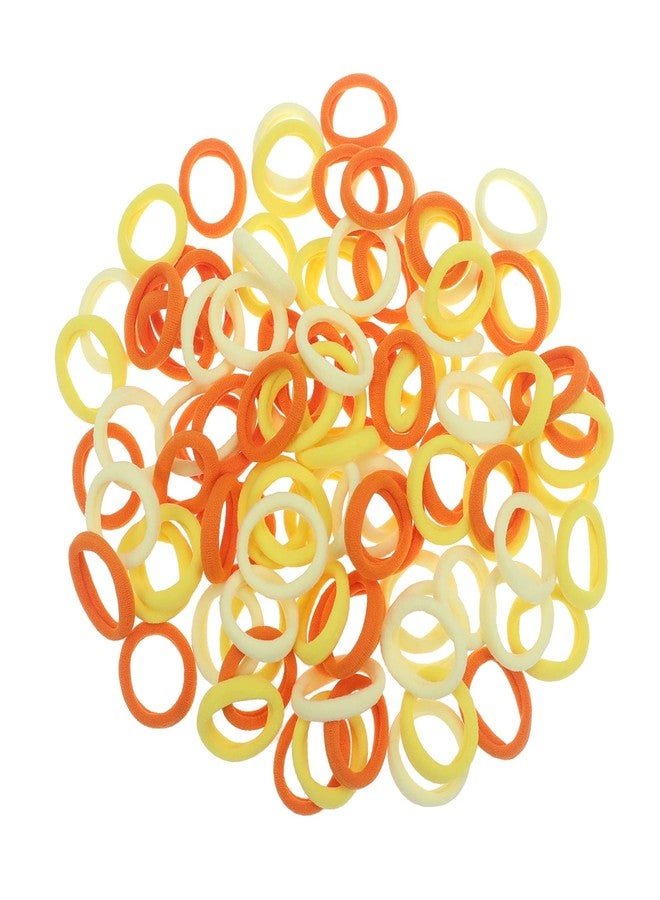 manipepe 100 Pack Orange Color Baby Girls' Elastics Hair ties Toddlers' Ponytail Holder Accessories - Image 1