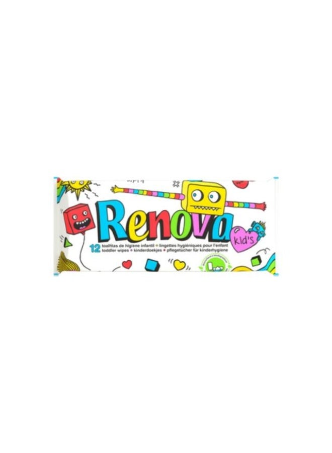 Moist Toilet Tissue Travel Pack for children – 12 wipes