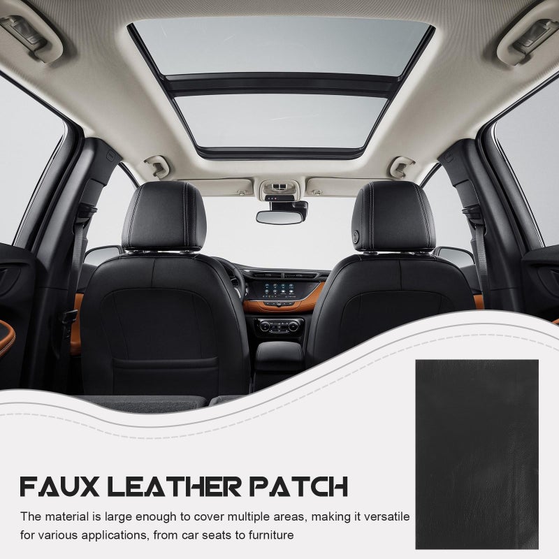 2pcs Self Adhesive Faux Leather Patches Pu Repair Patches Self Adhesive Leather Repair Tape For Upholstery Couch Car Seats And Furniture Repair - Image 3
