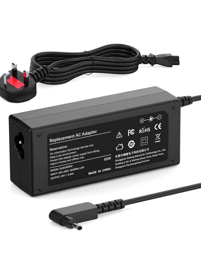 erorex 65W Laptop Charger For Acer Swift 1/3/5 SF114-34 SF114-32 SF315-41 SF315-52 Chromebook 11/13/14/15/CB3/CB5/C720p CB3-431/CB3-111/CB5-571 Power AC Adapter Connector (3.0mm x 1.1mm)  - Image 1