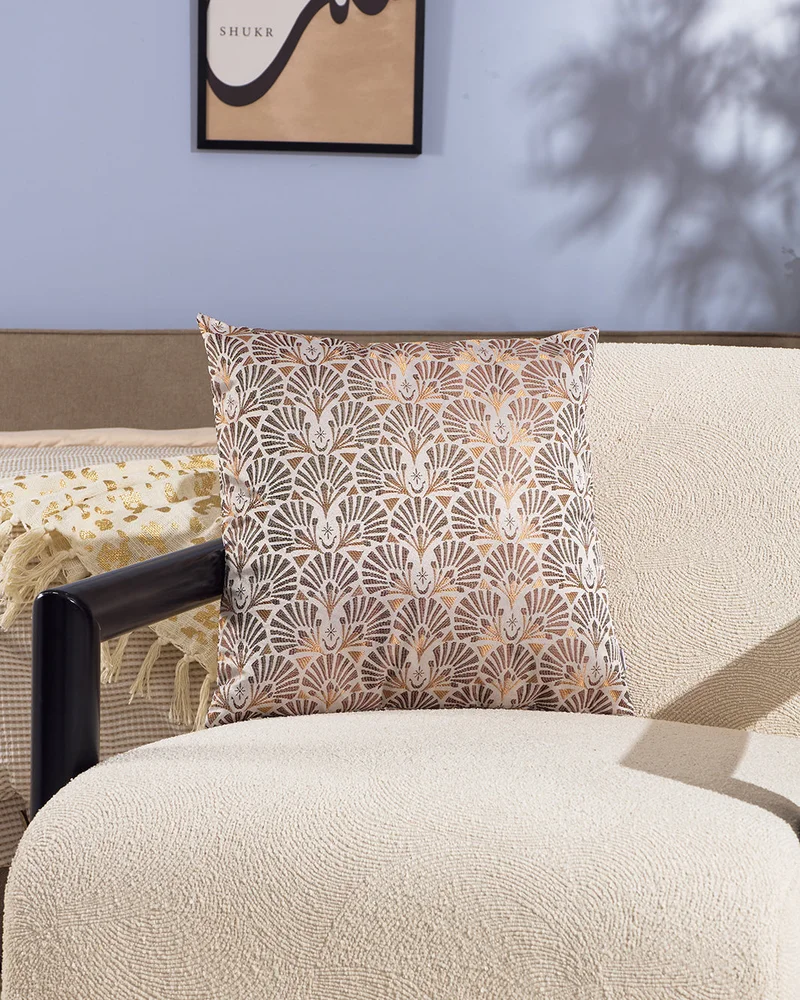 REDTAG Beige Jacquard Cushion