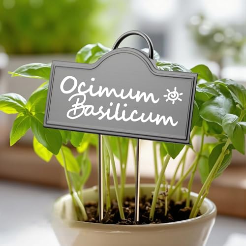 Bravex Stainless Steel 304 Plant Labels Weatherproof, Metal Garden Label Tall Markers 25 Pack for Outdoor Plants Vegetables Herb Seedlings Flowers with a Pen, Label Area 3.74'' x 1.39'' Height 10.75 Inch - Image 3