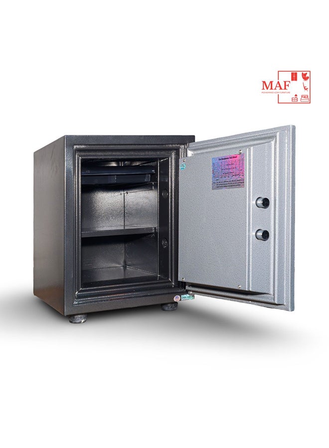 MAF furniture MAF Safe Box Large with Key Lock,Fireproof Heavy-Duty Secuity Safe Looker With 2 Keys, Locker for Home Office Cash Passport Jewelry Security MAF-50KL-V (51X35X39) Black & Grey - Image 3