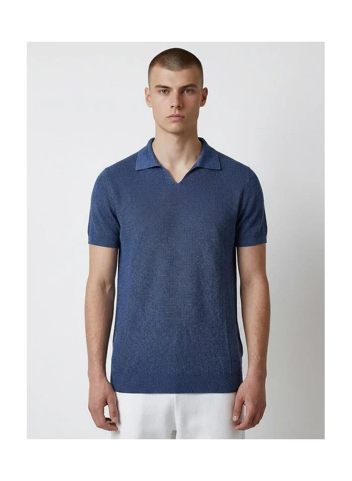 Marrakech Short Sleeve Rib-Knit Polo T-Shirt