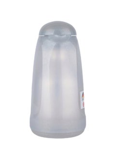 Valk -3 Vacuum Thermose With Push Cover Double Wall Glass With Push Cover 1.0 Liter  Wide Mouth With Anti-Leakage Cap Double Walled  Glitter Gray Color  - Image 4